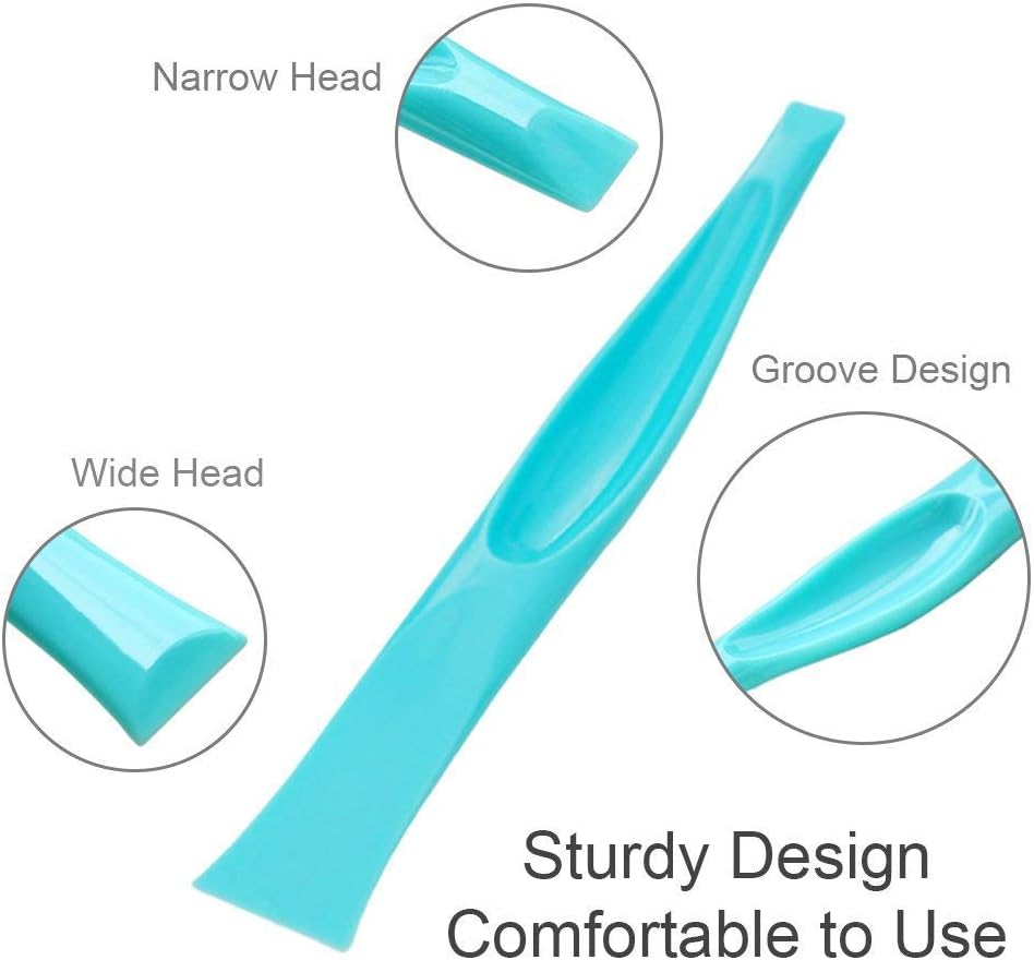 Skiennix 3 PCS Multipurpose Cleaning Scraper Tool - Non-Scratch Hard Plastic for Kitchen & Label Removal