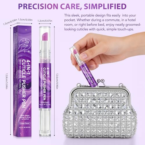 4-in-1 Cuticle Oil Pen with Quartz Tip and Jojoba Oil - 3.5ml