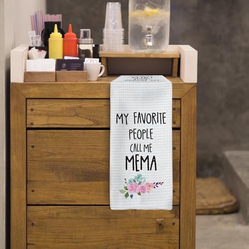 Call Mema Kitchen Hand Towels Gifts for Grandma Christmas Tea Towels 16x24 Inch