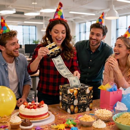 Creative Birthday Cash Surprise Box with Pull-Out Card