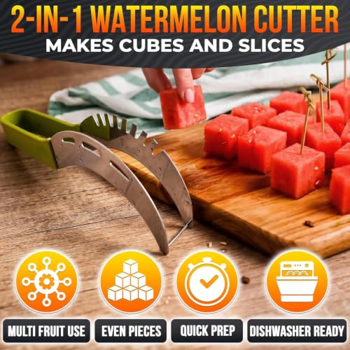 Watermelon Cutter Slicer Tool with Ergonomic Handle - DIMROM