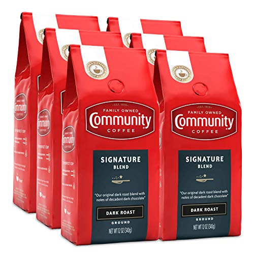Community Coffee Signature Blend Dark Roast Ground Coffee - 12 oz Pack of 6