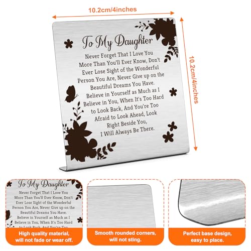 Inspirational Daughter Gift Sign - Motivational Home Decor Plaque for Daughter from Mom Dad