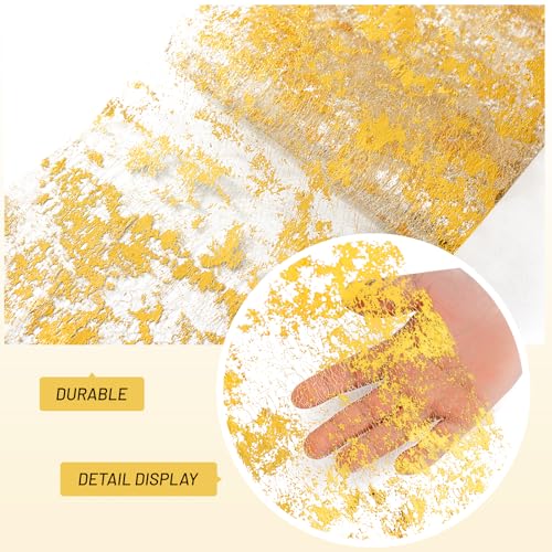 Gold Glitter Table Runner 100FT - Thin Metallic Mesh for Wedding Party Decor