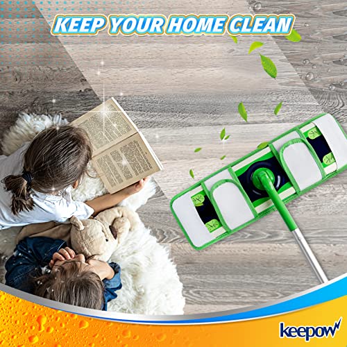 KEEPOW XL Mop Pads - Green, 2 Pack for Swiffer XL Mops