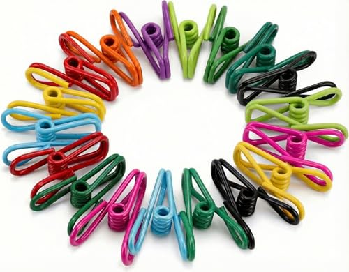 Vibrant Mr. Pen PVC-Coated Utility Clips 2 Inch, 18 Pack, Colorful