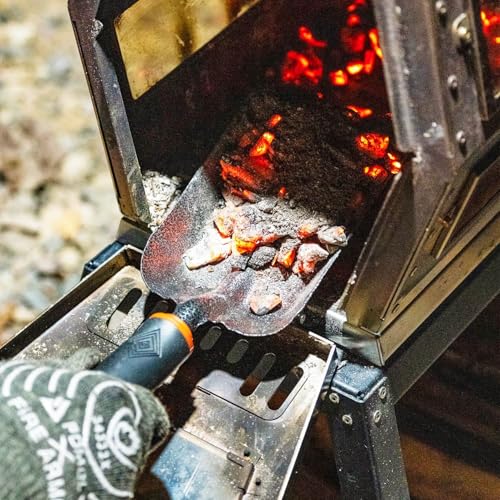 TAISOCA Manganese Steel Fireplace Ash Shovel 12.6" Wood Stove & Grill Ash Scoop