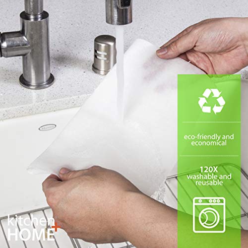 Kitchen Home Reusable Bamboo Rayon Paper Towels - 1 Roll Heavy Duty Washable