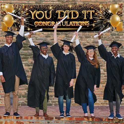 You Did It Graduation Banner - Large 6ft Congratulations Party Decoration