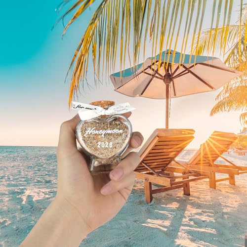JKJYSJ Honeymoon Sand Keepsake Jar 2026 Wedding & Bridal Gift for Newlyweds