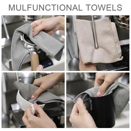 6-Pack Microfiber Barista Towels for Espresso Machines 12"x12"