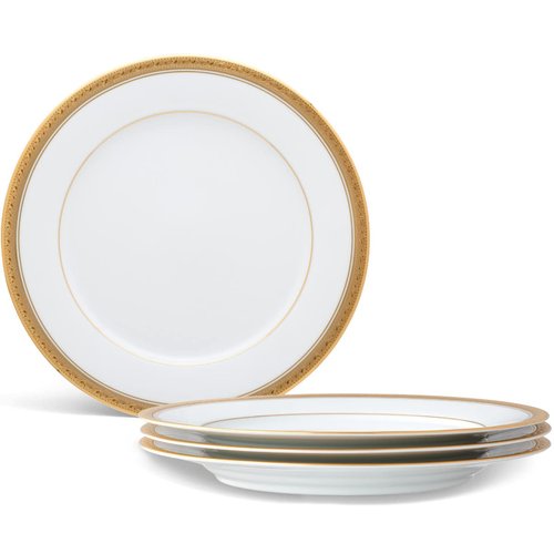 Noritake Crestwood Gold Set of 4 Dinner Plates, 10-1/2"