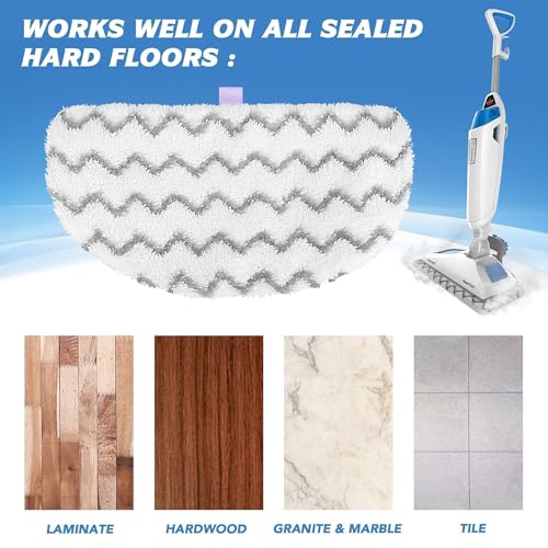 Tidy Monster 4-Pack Microfiber Scrubbing Steam Mop Pads for Bissell PowerFresh