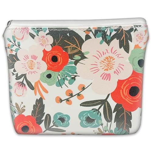 DEEZOMO Mini Leather Coin Purse Wallet and Portable Makeup Pouch