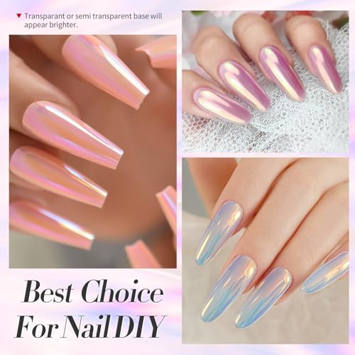 Born Pretty Chrome Aurora Nail Powder Mermaid Pearl Glitter Dust