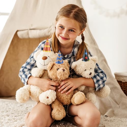 Mini Cone Birthday Hats for Stuffed Animals - 10 Pack