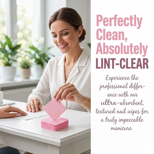 ToNewBe Lint-Free Nail Wipes 540PCS - Ultra-Absorbent Non-Woven Polish Remover Pads