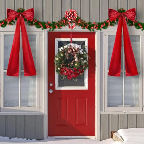 Extra Large Bow Hanging Decor for Christmas - 19.7" x 46.1"