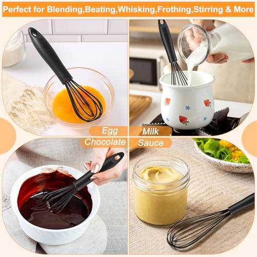 Cerpourt Silicone Whisk Set - Heat Resistant Non-Scratch Whisks (3 Sizes)