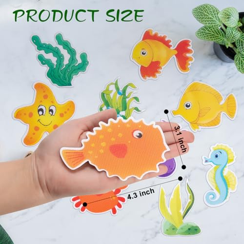 20 PCS Cute Sea Creature Anti-Slip Stickers for Bathtub & Shower