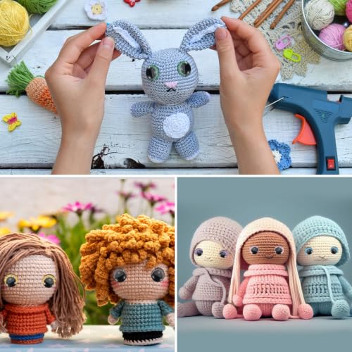 PATIKIL 14mm Flash Safety Eyes - 24 Pcs Colorful Plastic Doll Eyes for Crochet and Craft Making