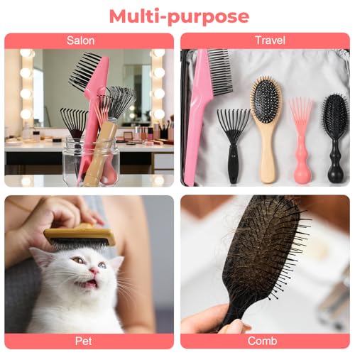 Tyqour 5 PCS Hair Brush Cleaner Tool Set for Combs and Makeup Brushes