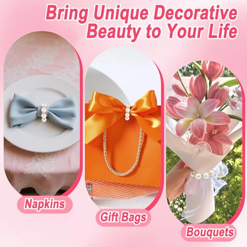 20Pcs Gold Pearl Napkin Ring Set - Wedding Party Table Decor Aa-Gold