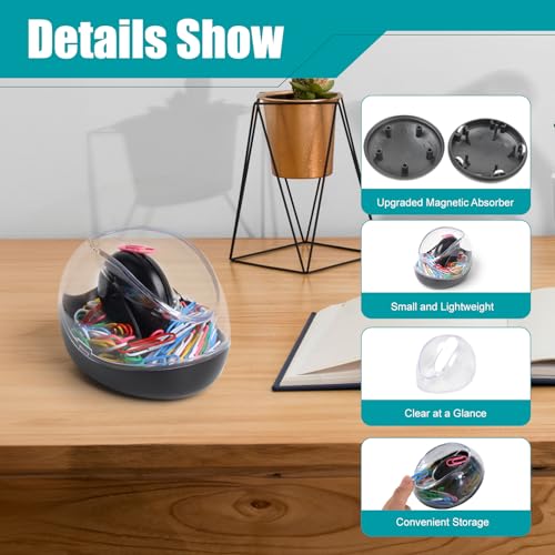 Mecyfaty Magnetic Paper Clip Holder with 100 Colorful Clips
