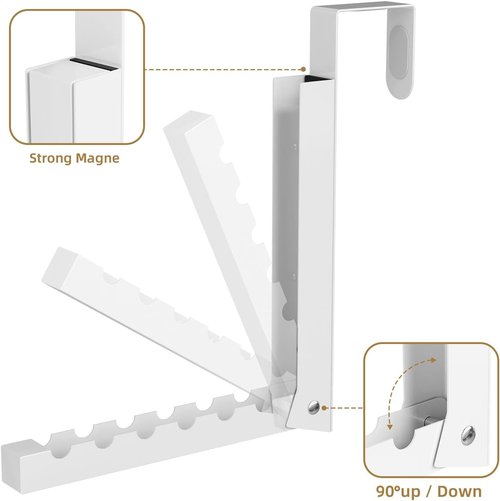 BAKON Over The Door Hanger - Folding Clothes Drying Rack & Coat Rack | Compact 2-Pack for Small Spaces