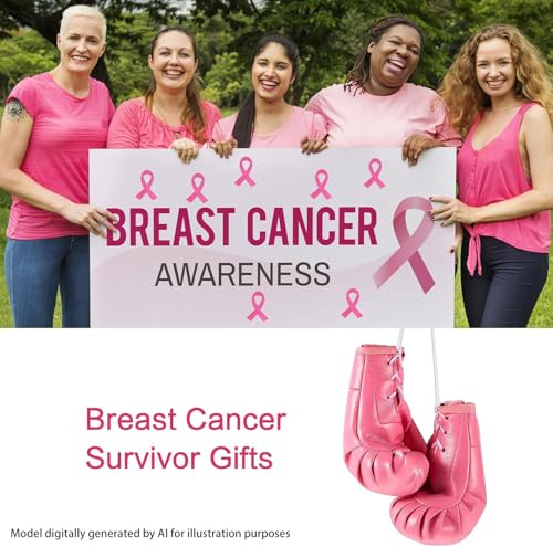 Mini Pink Boxing Gloves for Breast Cancer Awareness - Decorative Gift