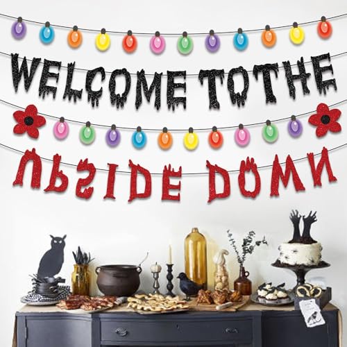 LEZHIJIA Red Happy Birthday Banner Spooky Themed Party Decoration - Lel-112