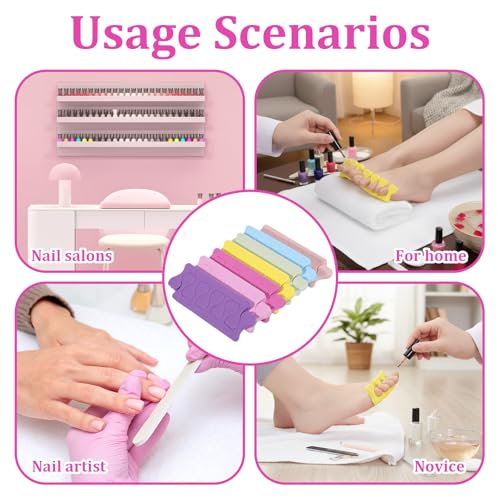 YBEATY 35 PCS Heart Sponge Toe Separators Set for Pedicure & Manicure
