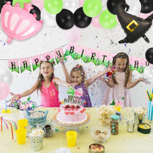 Witch Musical Theatre Birthday Party Decorations Set - Pink & Green