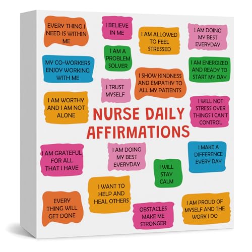 Inspirational Wooden Box Sign for Nurses - Desk Decor & Affirmations