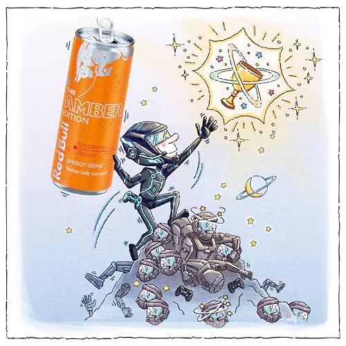 Red Bull Amber Edition Energy Drink, Strawberry Apricot, 8.4 Fl Oz, 4-Pack