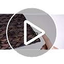 Christmas Tree Collar Water Hyacinth Woven Farmhouse Square Base Cover - Brown Black - 22 Inch