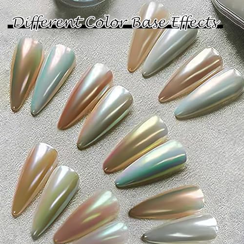 GJNL Unicorn Chrome Nail Powder - Aurora Mermaid Pearlescent Pigment