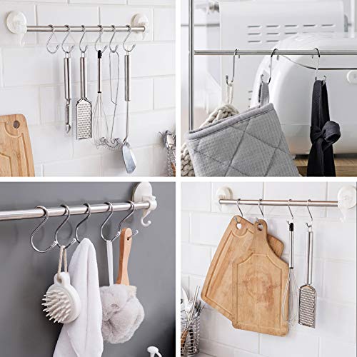 Heavy Duty S Hooks - 20 Pack Metal S Shaped Hooks for Organizing