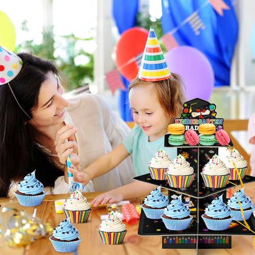 3-Tier Kindergarten Graduation Cupcake Stand with Tassels