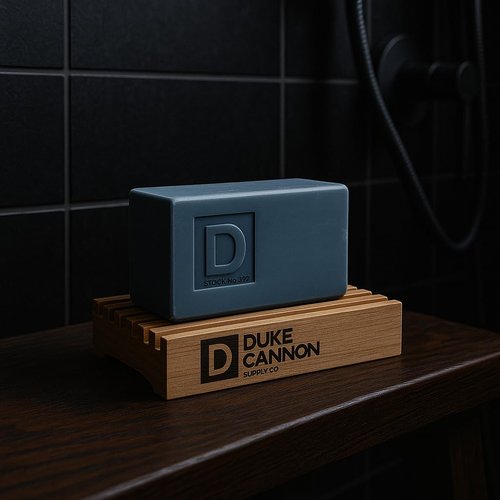 Duke Cannon Big Bar Soap Tray – Red Alder Wood Soap Holder for Big Bricks of Soap, Durable, Warp-Resistant, Ridged Design for Long-Lasting Use