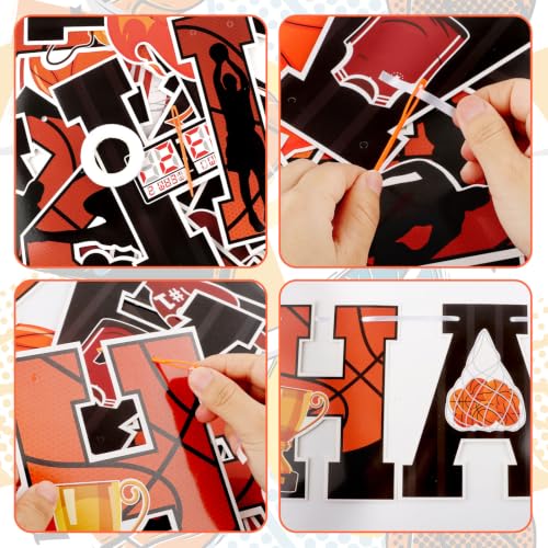 Basketball Happy Birthday Banner Set - Party Decorations for Kids & Teens
