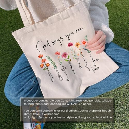 God Says You Are Canvas Tote Bag - Christian Faith Gift