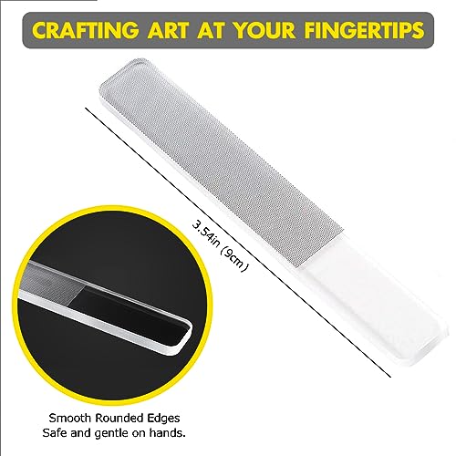 Kootinn 5-Pack Nano Glass Nail Shiner and Crystal File Buffer Kit