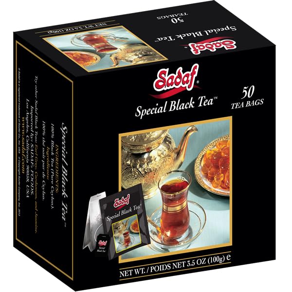 Sadaf Special Black Tea - Pure Ceylon Tea Bags - 50 Count