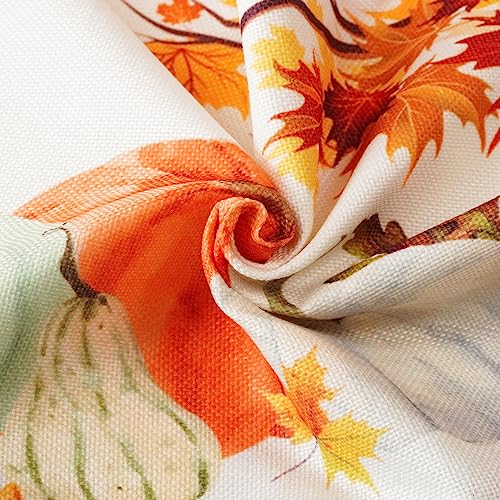 ONWAY Fall Pumpkin Throw Pillow Covers, 12x20 Inch Set of 2, Orange