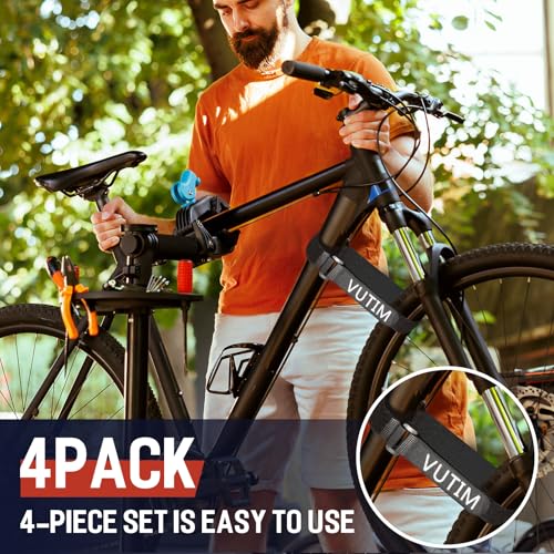 4PCS Bike Rack Strap, Bike Rack Accessory, Adjustable Bike Wheel Stabilizer Strap, Non-Slip Fixed Bike Wheel, Suitable for Camping Equipment, Yoga Mats, Binding Sport Bottle Bicycles, Curtains