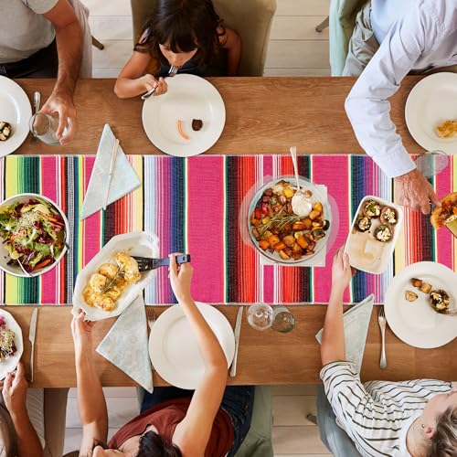 2PCS Mexican Table Runner - 14x86in Boho Día de los Muertos Decor