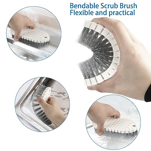 Runloon 6-Piece Multipurpose Household Cleaning Brush Set for Deep Scrubbing