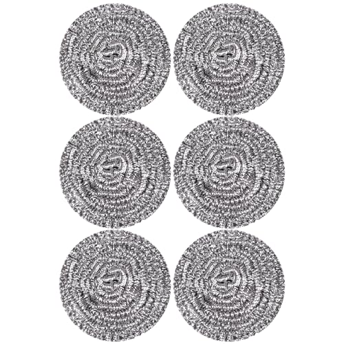 Carrie Joe 6-Pack Heavy Duty Stainless Steel Scrubber Pads 40g Each Kitchen Cleaning