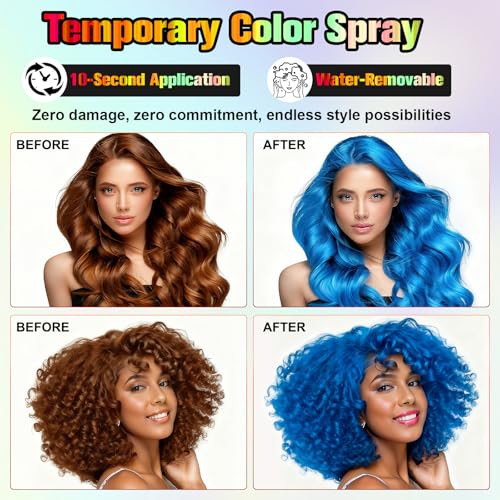 REBODUM Blue Temporary Hair Color Wax 4.06 oz – Washable Hair Pomade